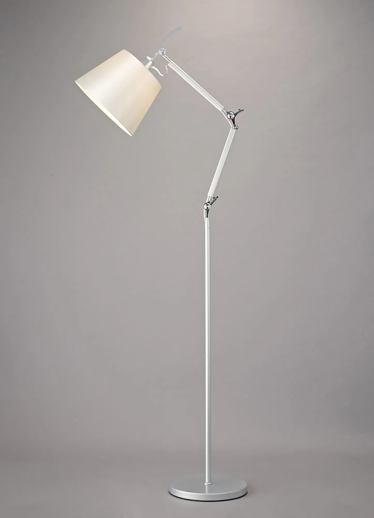Karis 165cm Floor Lamp 1 Light Silver, Polished Chrome D0235  Deco Karis